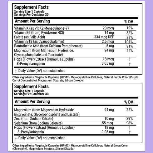ClimaFort® CronoMag | Magnesium for Women in Menopause | 5 Salts Bisglycinate + Glycerophosphate | B12 | Energy Supplement | 1 Month Supply...