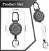 2 Pack Heavy Duty Retractable Keychain ID Badge Reels Retractable Carabiner Badge Holder with 31.5” Steel Cord, 9.0 oz...