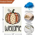 Louise Maelys Welcome Fall Garden Flag 12x18 Double Sided, Small Burlap Autumn Pumpkin Football Garden Flag Fall Thanksgiving Outside Outdoor Hous...