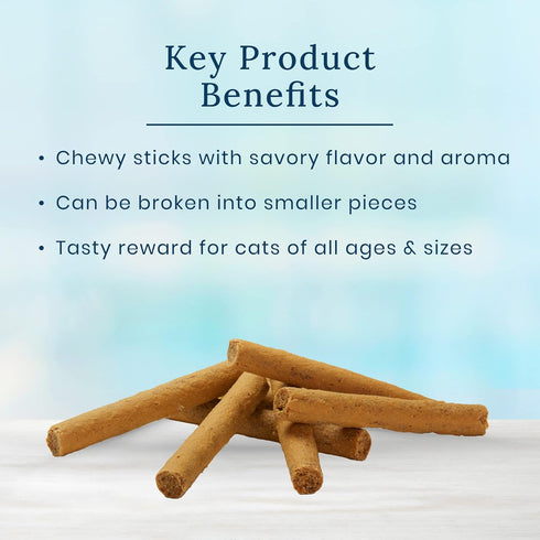 Blue Buffalo True Chews Sticks Natural Cat Treats, Chicken Recipe, Meaty & Savory Treats Made in The USA, 3-oz. Bag...