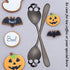304 Stainless Steel Sugar Tea Skull Spoons, Coffee Stirring Slotted Metal Spoon, Espresso Spoons for Dessert, Cake (Set of 4 Mixed colors)...