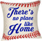 Baseball Pillow Theres No Place Like Home Throw Pillow Cover, Decorative Throw Pillow Case Square 18X18 Inches (No Place Like Home)...