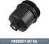 Engine Oil Filter Housing Cover Cap 079115433C for Audi A8 S6 S7 S8 4.0L V8 2013-2018 Plastic Black...