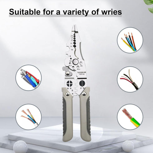 2024 New Arrival Multifunctional Wire Stripper Crimper Cable Cutter Pliers, Professional Electrical Wire Stripping Tool, Multipurpose Wire Strippe...