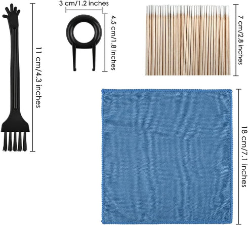 DS. DISTINCTIVE STYLE Keyboard Cleaning Kit Set of 8 Mechanical Keyboard Tools, Keycap Puller, Keyboard Brush, Air Blower, Cleaning Cloth and Cott...
