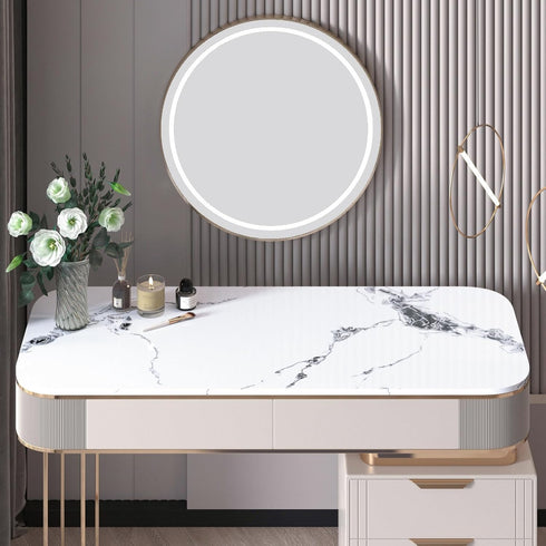 White Marble Countertop Contact Paper 15.7"x118" Waterproof Glossy Marble Peel and Stick Wallpaper for Kitchen Countertops Removable Self Adhesive...