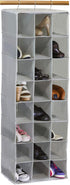 Simple Houseware Hanging Closet Organizers 24 Section Shoe Shelves, Gray...