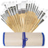 CONDA Paint Brushes Set of 24 Different Shapes Professional Painting Brushes for Oil, Acrylic Canvas and Watercolor Painting (White)...