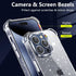 KSWOUS for iPhone 15 Pro Max Case Glitter with 2 Pack Screen Protector + 2 Pack Camera Lens Protector, Clear Glittering Cute Phone Case Shockproof...