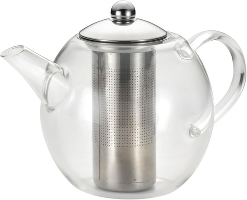 BonJour Tea Glass Teapot with Stainless Steel Infuser, 23.7 Ounce, Clear...