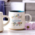 WITH LOVE My Favorite People Call Me Grandma Clay Base Ceramic Coffee Mug for Grandmothers Floral Peach & Ivory Cup for Coffee/Tea, Dishwasher Mic...