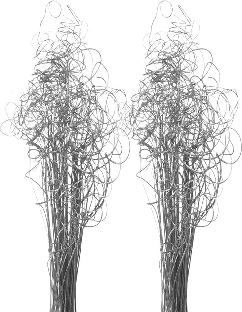 Royal Imports Sparkle Glitter Curly Ting Ting Branches Vase Filler for Wedding, Holiday & Home Decoration, 26”, 75 Stems - Silver...