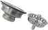 Spin and Seal Kitchen Basket Strainer Solid Stainless Steel Construction Fits 3-1/2"-4" Universal Fit, Removable Spin and Seal Strainer Assembly, ...