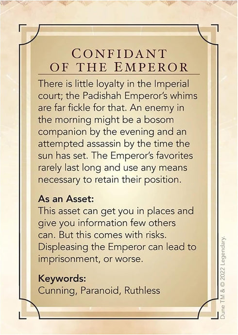 Dune: Asset Cards - Architect Expansion Deck - Dune Adventures in The Imperium, 56 Cards RPG Expansion, Accessory Pack, Each Card Details an Indiv...