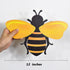 MACLARONX Wooden Bumble Bee Decor 12" Large Honey Bee Cutouts Wall Sign Crafts for Porch front door Home Patio Yard Garden Home Decorations...