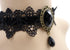 ETERNITY J. Retro Handmade Craft Lace Royal Court Vampire Choker Gothic Necklace Bracelet Black Pendant Chain...