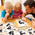 36Pcs Retro Classroom Alphabet Number Bulletin Board Set, Groovy ABC Alphabet Card and 0-9 Number Posters Decor with Glue Point for Preschool Kind...