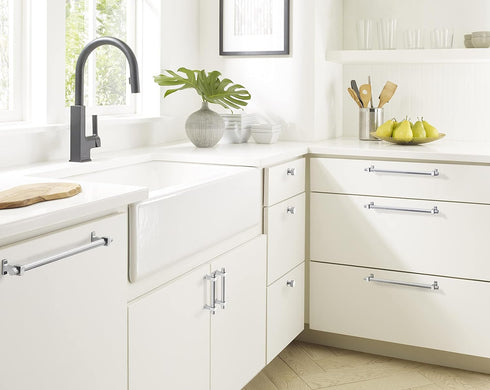 Amerock | Cabinet Pull | Polished Chrome | 3-3/4 inch (96 mm) Center to Center | Carrigan | 1 Pack | Drawer Pull | Drawer Handle | Cabinet Hardwar...