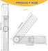 2Pcs Clear Plastic Goniometer Quick Angle Protractor Angle Finder Angle Ruler Can Rotate 360 Degree 7'' Arms Measuring Tool for School Office Meas...