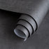 16"×118" Dark Grey Black Concrete Wallpaper Peel and Stick 3D Matte Textured Thick Concrete Cement Contact Paper Vinyl Wrap Removable DIY Tile Wal...