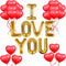 KatchOn, I Love You Balloons and Heart Balloon - 16 Inch, Pack 28 | Red Heart Balloons for Romantic Decorations Special Night | I Love You Decorat...
