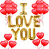 KatchOn, I Love You Balloons and Heart Balloon - 16 Inch, Pack 28 | Red Heart Balloons for Romantic Decorations Special Night | I Love You Decorat...