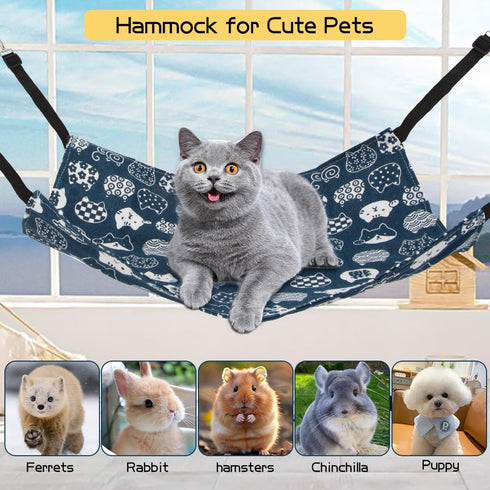 Cat Hammock Ferret Cage Cat Cage Cat Accessories Ferret Cage Cat Accessories for Indoor Cats Kitten Bed Dog Hammock Ferret Hammock Pet Accessories...