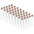 PATIKIL 6ml Plastic Test Tubes with Cork Stoppers, 40Pcs 78x13mm Tubes for Scientific Party Decoration Candy Bead Storage Bath Salt Lab Use, Clear...