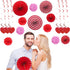 Jofan Valentines Decor Kit with 1 LOVE Banner, 1 Hearts Felt Garland, 6 Paper Fans, 6 Paper Flower Balls, 6 Hanging Swirls, 200 Rose Petals for Va...