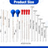 14 Pcs Glass Graduated Droppers Set Include 6 Pipettes Dropper 0.5ml 1ml 2ml 3ml 5ml 10ml with 6 Glass Stir Rod and 2 Washing Brushes for Lab Liqu...