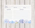 Recipe Cards 4x6 Double Sided Flowers Blue Wildflower Hydrangeas Watercolor Wedding Engagement Housewarming Keepsake Gift (50 Count)...