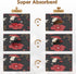 Coffee Mat for Countertops, Mushroom Red Floral Black Dish Drying Mat 2 Pcs for Kitchen Coffee Bar Accessories, Fit Under Coffee Maker Espresso Ma...