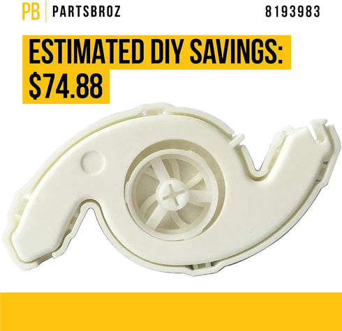 8193983 Spinner Compatible With Whirlpool Kit AP3775842 PS972316 Upper Wash Arm MDBH979SAM1 DU1048XTPQ0 KUDS35FXBLA DU1055XTVS3 KUDS40CVSS3 KUDS03STSS0 KUDC03FVSS3 DU1345XTVQ0 KUDC03FVSS0 MDB7749AWB2
