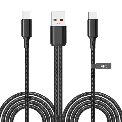 UCEC Dual USB C Cable, 4ft USB A to USB Type C Splitter Charging Cable, 2 in 1 Multi Charging Cable USB C Wire, Braided Nylon USB-C Charger Cable ...