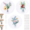 Magibeads 3 Sets Beginner Embroidery Kit Vase Flower Arranging Cross Stitch Patterns Crochet Kit with Embroidery Thread Fabric Instruction Knittin...