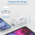 2 Prong to 3 Prong Outlet Adapter, US to Japan Plug Adapter with 3 USB, Multi Plug Outlet Extender, 6 Outlets with Hidden Plug, Travel Plug Adapte...