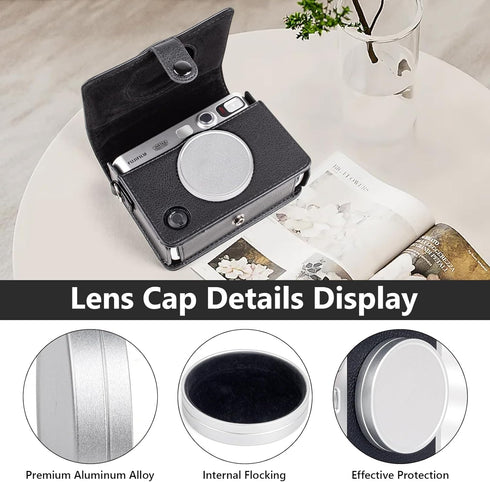 MUZIRI KINOKOO Lens Cap for Fuji Instax Mini EVO Instant Camera - Aluminium Alloy Dustproof Fujifilm Mini EVO Accessories- Mini EVO Lens Cap Cover...