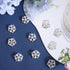 GORGECRAFT 16Pcs Rhinestone Star Buttons Flower&Star Shaped Crystal Buttons Silver Alloy Shank Button Replacement Decorative Buttons for Crafts Sw...
