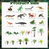 Sratte 26 Pcs Amphibious Animals Figurines Toys Diorama Project Kit Plastic Reptile Lizard Snake Alligator Playset Cake Toppers Model Trees Kit fo...