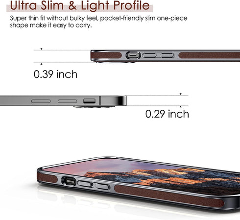 LOHASIC for iPhone 13 Pro Case, Premium Leather Slim Luxury PU Soft Flexible Bumper Rugged Non-Slip Grip Shockproof Protective Cover Men Women Pho...