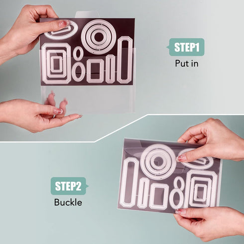 20 Pcs/Set 7x9.4inch Stamp and Die Storage Bag and 9.3x6.8inch Rubber Magnetic Sheets,Die Storage Set for Storage Die Cutting Card Making Supplies...