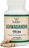 Ashwagandha Capsules, 120 Count (500mg Extract 20:1 Potency, Equivalent to 10,000mg Powder) Adaptogen Stress Relief by Double Wood...