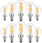 BRIMAX 10 Pack G16.5 Light Bulbs,Dimmable 4W E12 LED Bulbs Equivalent 40W Bulbs,Small Globe Edison Bulb 2700K Warm White,AC120V,Flicker Free for C...