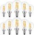 BRIMAX 10 Pack G16.5 Light Bulbs,Dimmable 4W E12 LED Bulbs Equivalent 40W Bulbs,Small Globe Edison Bulb 2700K Warm White,AC120V,Flicker Free for C...