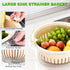 Kitchen Colanders Bowl Set 2 in 1 Fruit Vegetable Washing Food Strainers, Large Plastic Double Layered Strainer Basket for Pasta, Spaghetti, Berry...