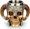Stainless Steel Skull Mug Viking Drinking Cup Skeleton Resin Beer Stein Tankard Coffee Mug Tea Cup Halloween Bar Drinkware Gift...
