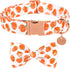 Halloween Dog Collar with Bow Tie, Pumpkin Cotton Bowtie Collar for Puppy Girl Boy Dog or Cat, Fall Dog Collar Bowtie with Metal Buckle, Adorable ...