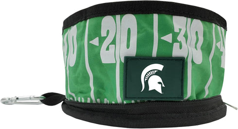 NCAA Michigan State Spartans Collapsible Dog Travel Bowl, Food and Water Bowl for Dogs & Cats. Best Portable & Lightweight Leak-Proof Pet Bowl for...