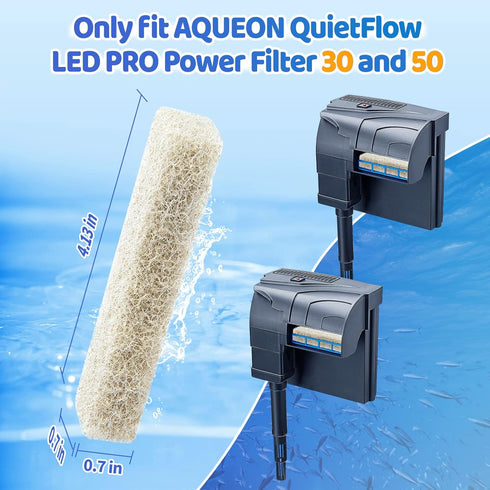 HiTauing 6 Count Ammonia Reducer Filter Pads for aqueon?Fish Tank Filter Pads for QuietFlow LED PRO Model 30 and 50...