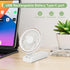 Mini Handheld Fan, Powerful Handheld Fan, Small Battery Operated Fan with LED Display, 4 Speed Adjustable, Lightweight Rechargeable Fan for Stylis...
